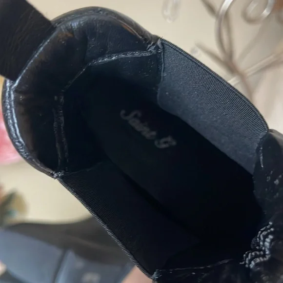 New Saint G Black Leather Heather Bootie - Picture 8 of 8